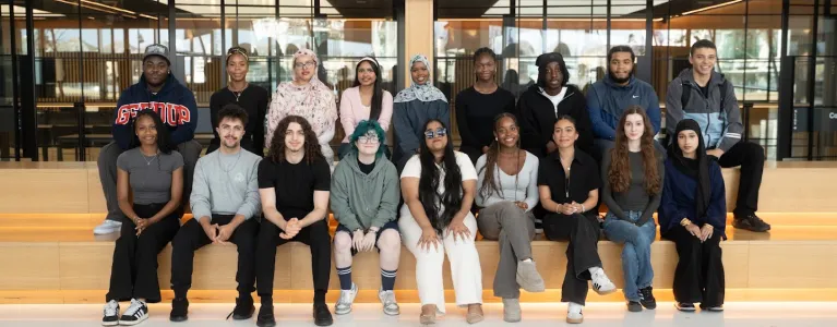Cohort 6 members of the Young People's Action Group sitting together