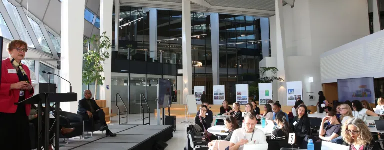 GLA Group Masterclass 2025, Vicky Hobart speaking to audience.