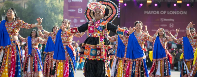 dancers in colourful Indian dress