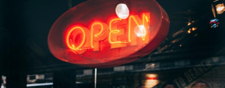 Open sign