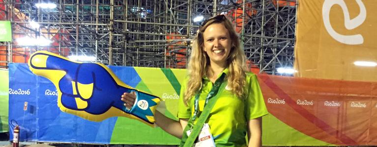 Robyn, Team London Ambassador volunteering at the Rio Olympics