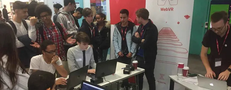 Students learning about the Visual Effects industry with ACCESS:VFX