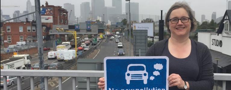 Caroline Russell at the Blackwall tunnel
