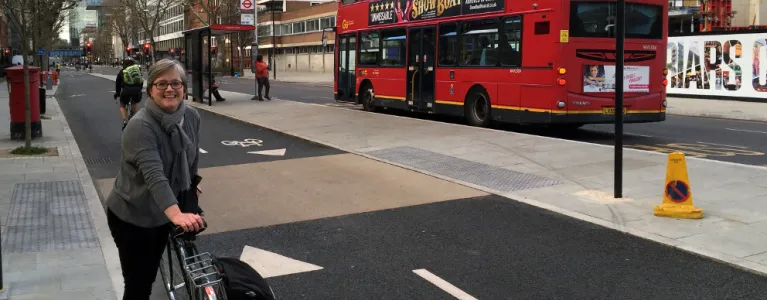 Caroline Russell on Blackfriars Road