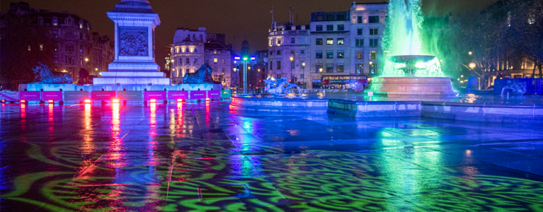 Diwali lights at Trafalgar Square