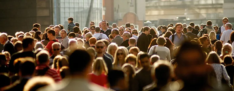 A crowd in London