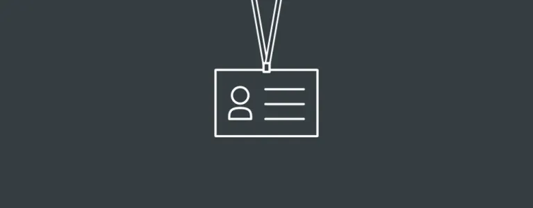 Work identification card and lanyard