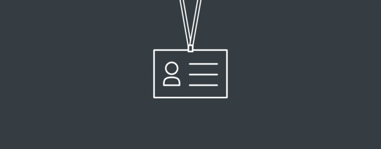 Work identification card and lanyard