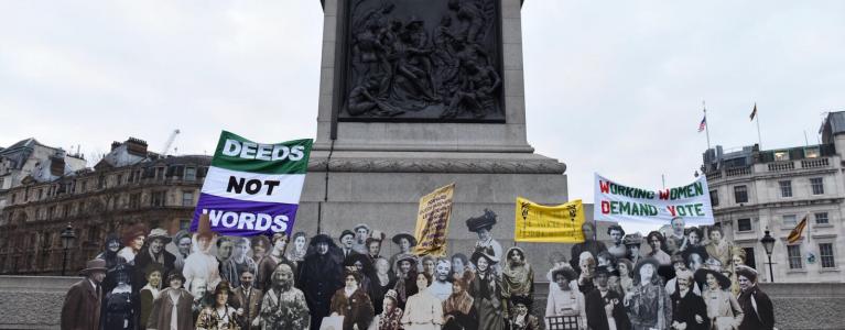 Womens exhibition in Trafalgar Square
