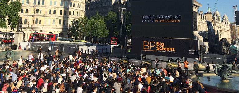 ROH Big Screens in Trafalgar Square