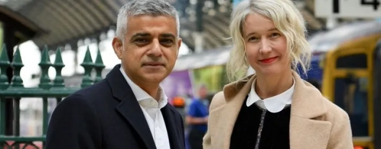 Justine Simonds and Sadiq Khan