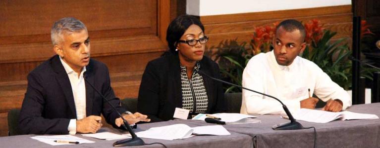 Sadiq Khan on the panel for the Knife Crime Summit 2016