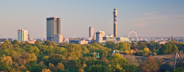 London skyline from Primrose Hill