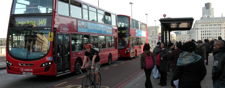 Bus on London Bridge