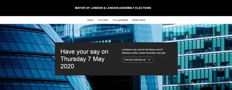 London Elects website screenshot