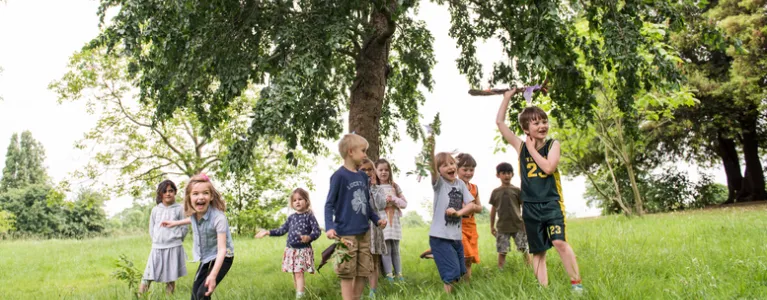Children playing in park