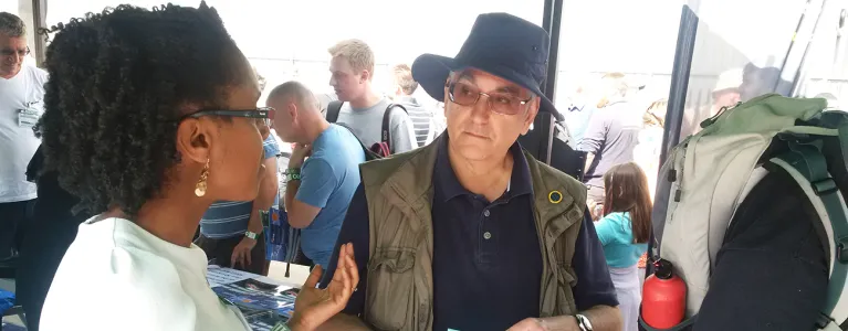 People discussing at OPDC community event