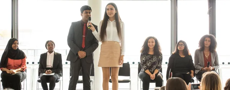 OPDC HeadStart interns presenting at event