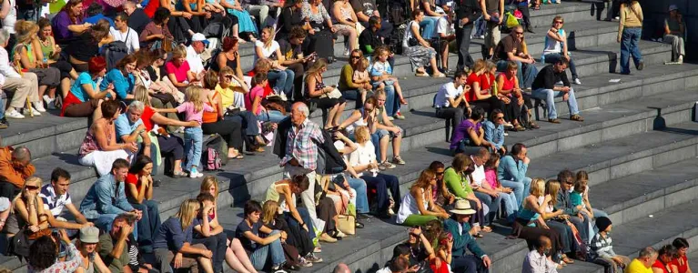 People sitting the The Scoop