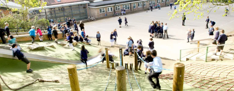 Children playing in the playground