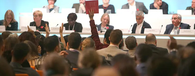 PQT Assembly and Mayor infront of audience