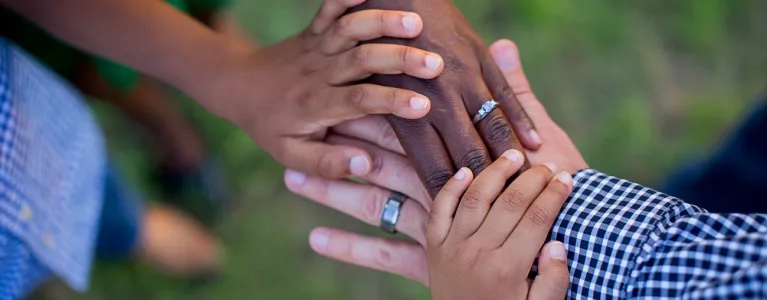 Family hands