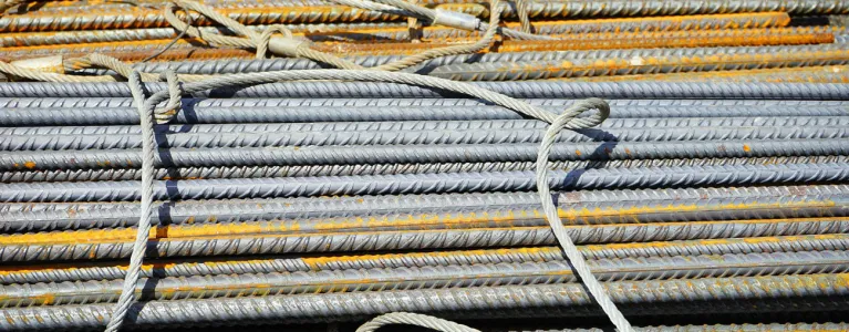 Iron rods used in construction