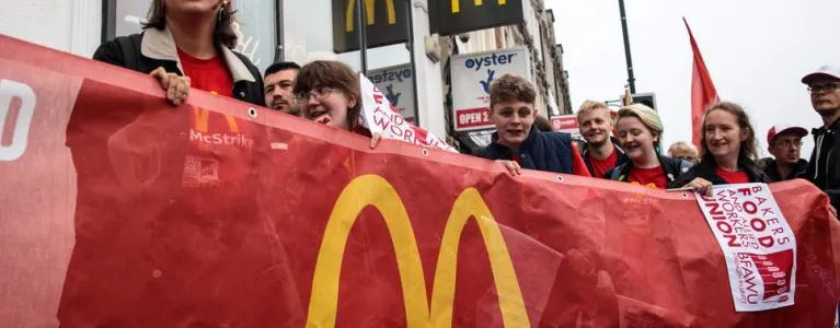 Striking fast food workers