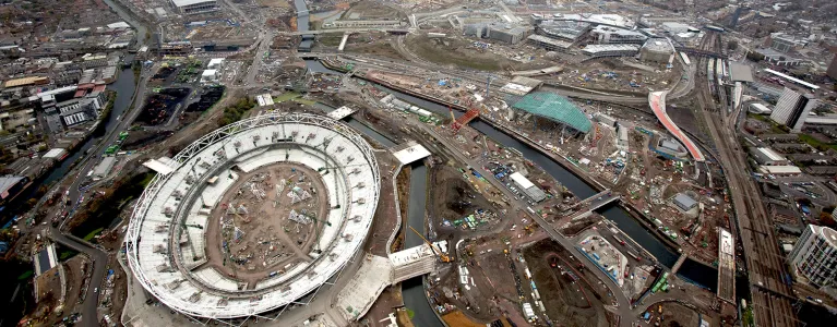 Olympic park building work
