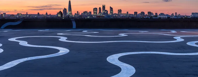 London skyline at dusk