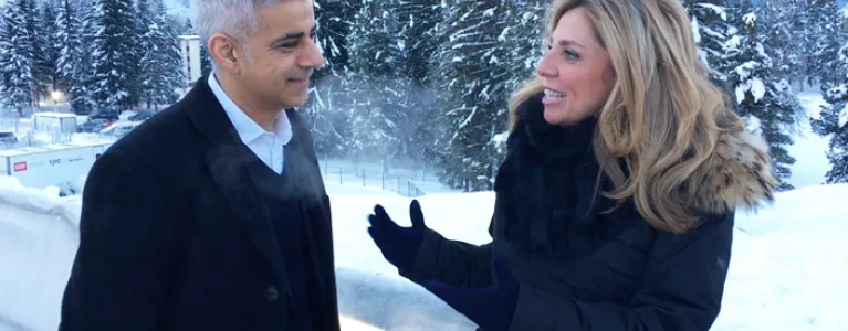 Sadiq Khan at the World Economic Forum in Davos