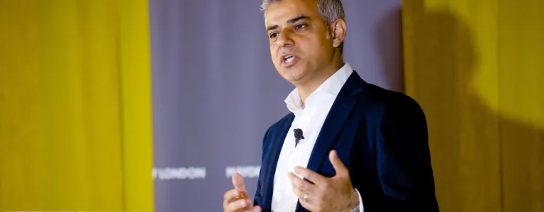 Sadiq Khan speaking
