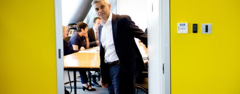 Sadiq opening door