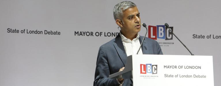 State of London Debate- Sadiq speaking