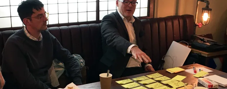 Attendees discussing user needs at the second Local Government Digital Standard Tea Camp
