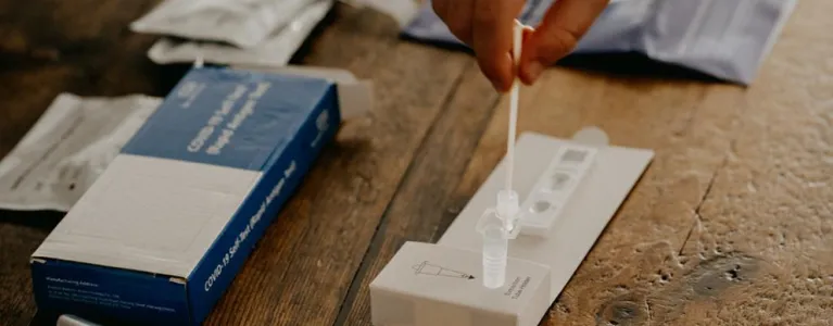 A photo of a COVID rapid test