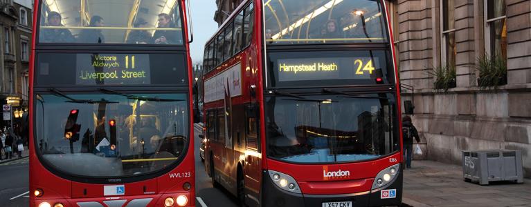 Two buses side by side