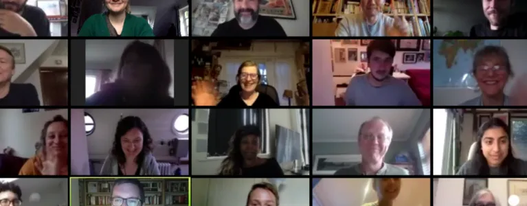 Screenshot of video call