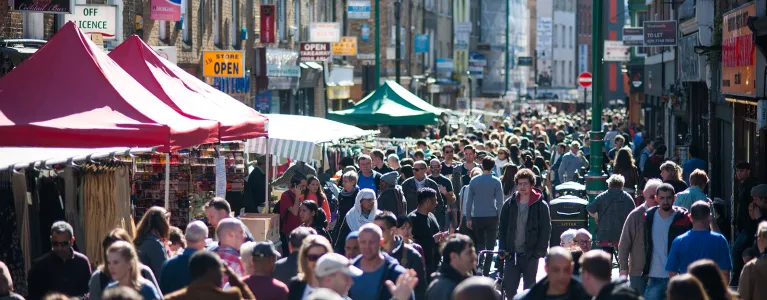 People in a London street