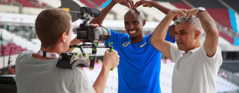 Sadiq Khan and Mo Farah  © Patrick Straub