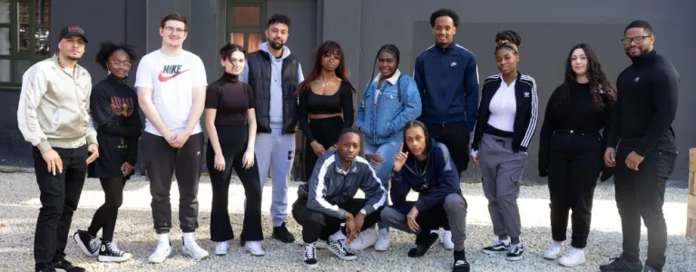 Young People's Action Group posing for group picture