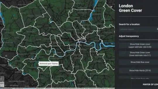 Green cover map screenshot