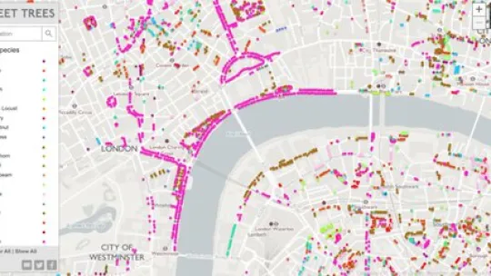 Street trees map screenshot
