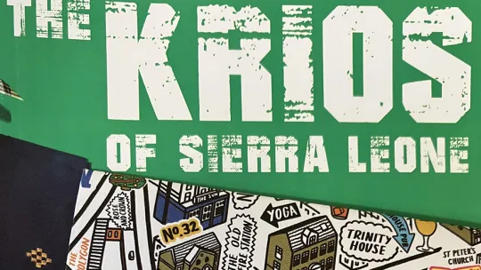 Map of the Krios of Sierra Leone with a banner in green
