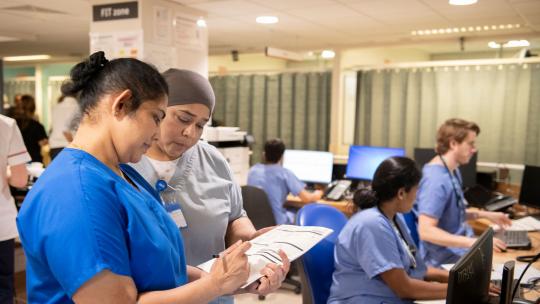 A&E professionals at work
