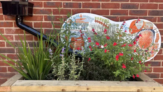 SuDS rain planter