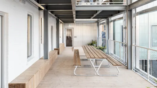 View of external terrace outside of workspaces
