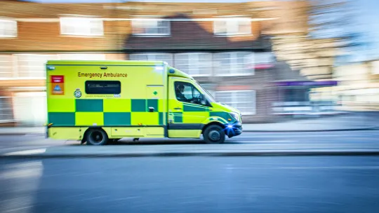 an ambulance on the street