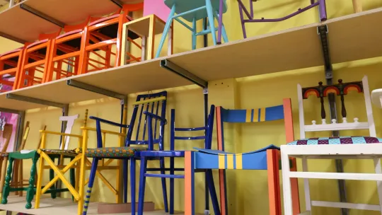 Chairs in studio in Acton and Park Royal Creative Enterprise Zone 