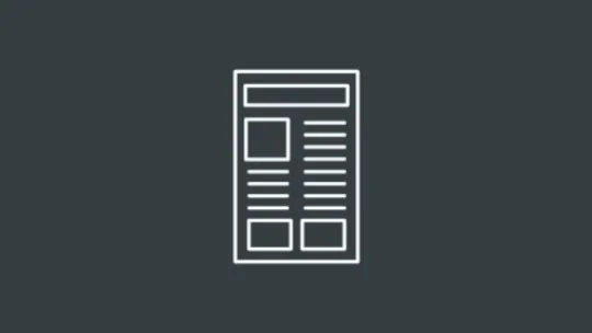 Newsletter icon on grey background